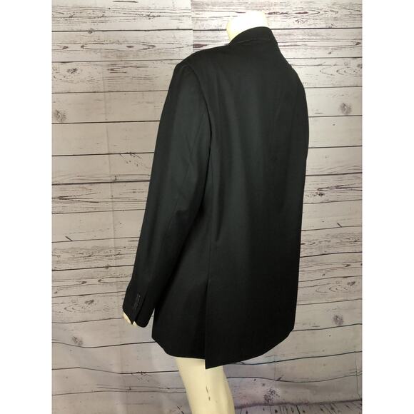 West End Blazer striped in black one button closing lined size 42 - Picture 12 of 12